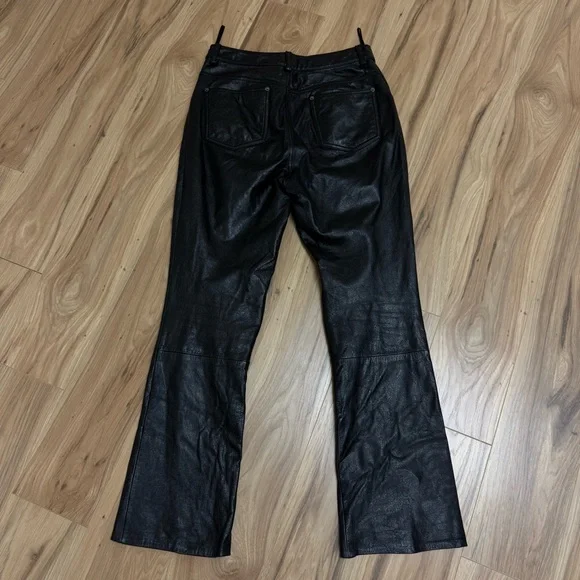 Wilson’s Maxima Pockets Black Buttery Soft Genuine Leather Bootcut Pants Size 10 - Picture 10 of 14